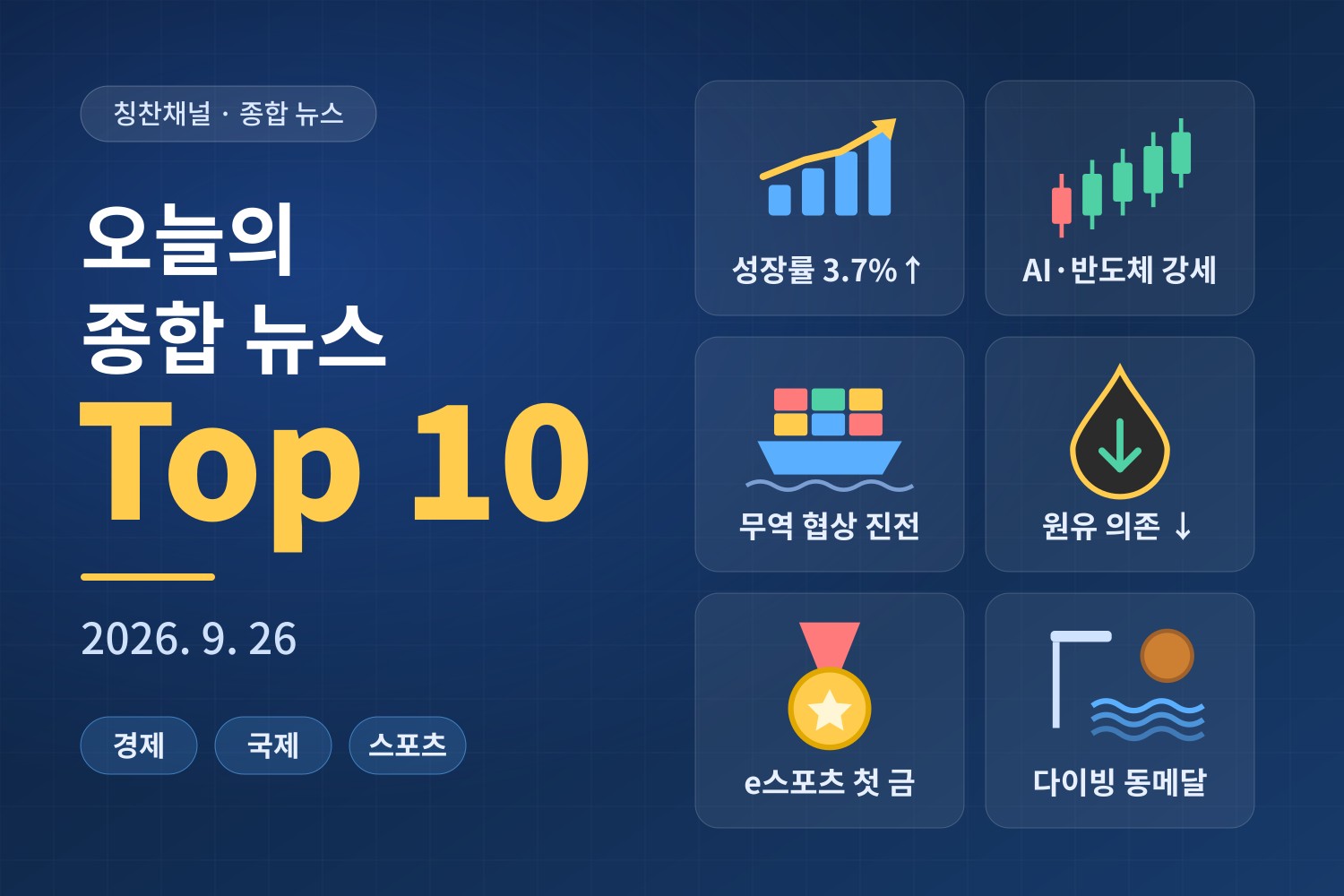 [2026-09-26 10:00] 📰 종합 뉴스 Top 10